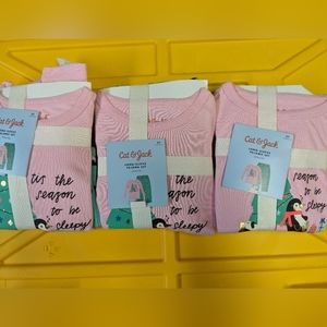 Bundle Cat & Jack Long sleeve pajama set of 3 bundle